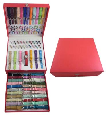 China Not Specified Newest fashion Multicolour Interchangeable Strap ladies Watch Gift Set with gift box for sale