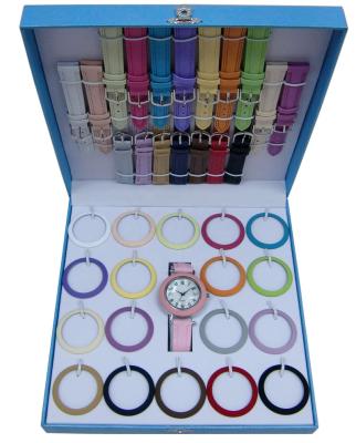 China Not Specified Hot selling cheap interchangeable colours leather belts reloj set fashion kids watch interchangeable silicone straps bezels for sale