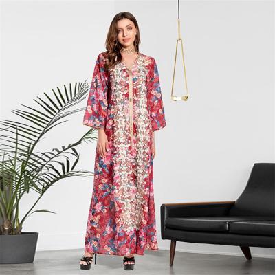 China Jalabiya Luxury Islamic Clothing Kaftan Islamic Clothing Jalabiya Embroidery GH-140 Muslim Dress Abaya For Women for sale