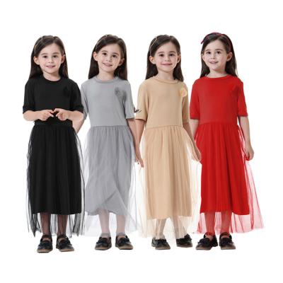 China Highly elastic summer girls muslim clothes dress kids GH-TH606 for sale