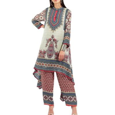 China Polyester Islamic Muslim Clothing GH Moroccan Kaftan Suppliers Pakistan Printed Mid Length Dress for sale