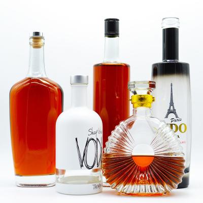 China OEM Welkom 750 ml glazen drankflessen voor wijn whisky tequila wodka glas glas Te koop