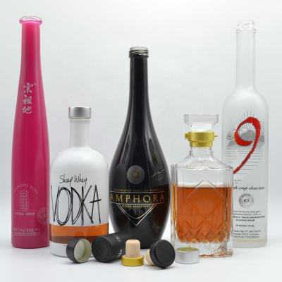 China Whisky FOB und Luxus Custom Printing Leere Quadrat-Frostglasflaschen für Alkohol zu verkaufen