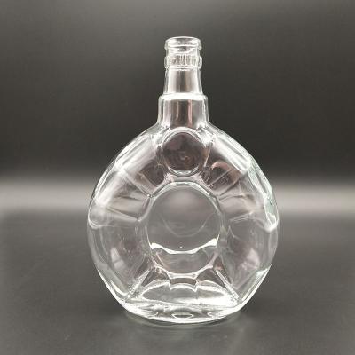 China Material súper sílex Botella de vidrio XO de alta transparencia con tapa de madera y sello de corcho en venta