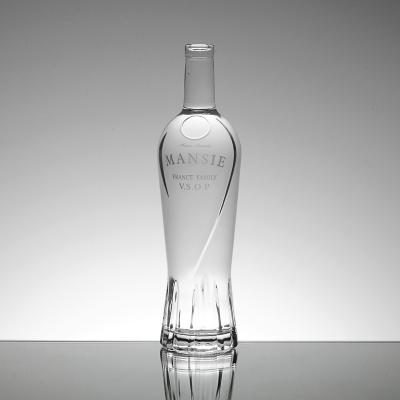 중국 무역 보장 높은 플린트 유리 재료 750ml 맑은 볼드카 병 큰 이벤트 판매용