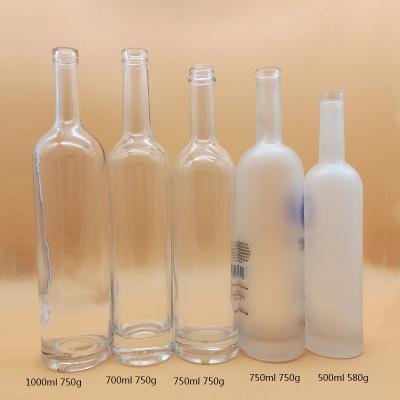 China Europa en de VS Super Flint Glas Leeg Kristal Bevroren Vodka Whisky Liquor Glasflessen Te koop