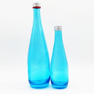 China 350 ml 750 ml garrafa de água de vidro transparente Spray de cor personalizado para material de vidro Super Flint à venda