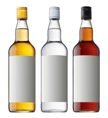 China Screen Printing Glass Cap Sealing Type Vodka Bottles for Spirits from OEM for sale