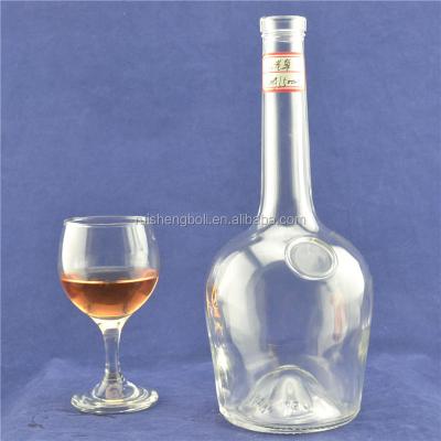 China Botella de vidrio de sílex de tamaño personalizado para la superficie de limón y el material de cristal en venta