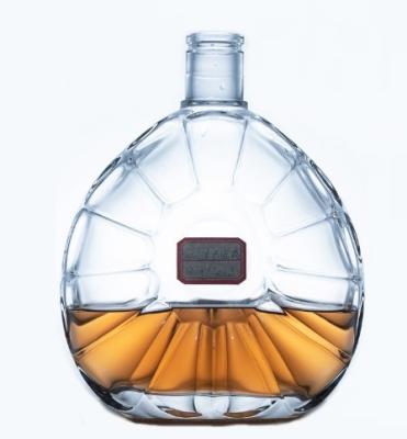 China Bebidas industriales 1L botella de vidrio de cuello largo con corcho de whisky en venta