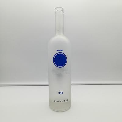 중국 보드카 위스키 술 알코올을 위한 750ml 맑은 유리 술 병 판매용