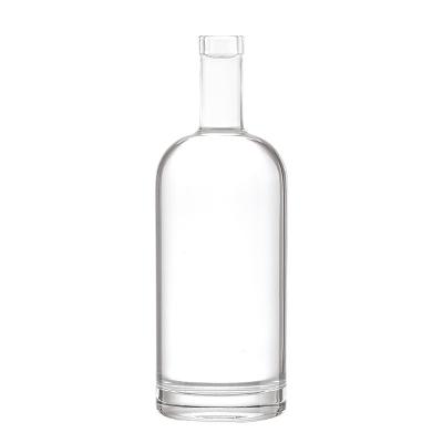 China Super Flint Glass Material 700ml Cork Sealing Glass Bottles for Vodka Whisky Rum for sale