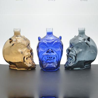 China Schroefkap dichtend type Super flint glazen schedel Whisky fles basismateriaal Te koop