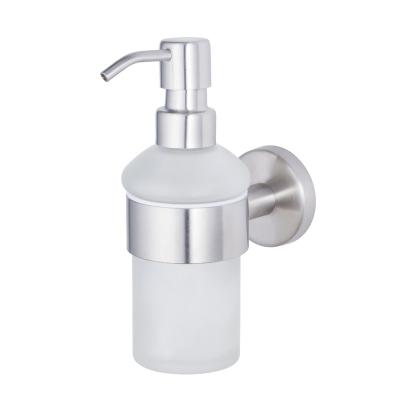 China Cheap Traditional Private Label Bathroom Shampoo Shower Gel Soap Wall Mounted Dispenser With Frosted Glass Bottle for sale