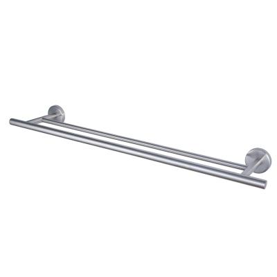 China Bathroom Accessories Traditional Stainless Steel Towel Rail Double Towel Rail Towel Rack With Wall Mount for sale