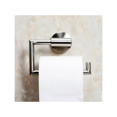 China Traditional Stainless Steel Wall Mounted Bathroom Tissue Holder Satin Polished Toilet Paper Roll Wall Mounted Holder for sale