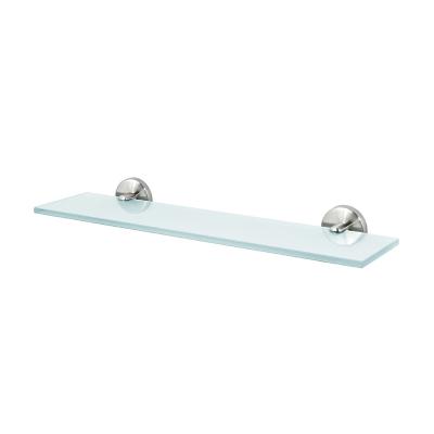 China Wall Mounted Type Durable Stainless Steel Wall Mounted Bath Shelf With Frosted Glass for sale