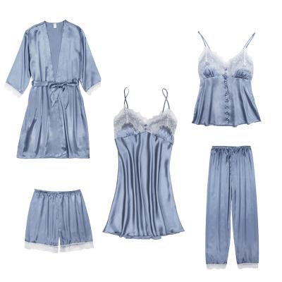 China Lady Women's Sexy QUICK DRY Mature Sleepwear Nighty Chiffon Sleepwear Nightgowns Pajamas Pajamas for sale