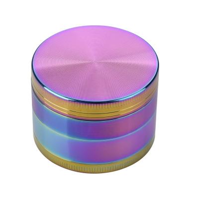 China CANNABMALL Viable Herb Grinder Rainbow Zinc Alloy 2 Inch 4 Pieces Spice Colorful Grinders for sale