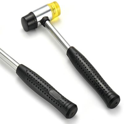 China Machinist Double Hammer Face Hammer With Steel Tubular Handle Soft Rubber Hammer For Sale for sale