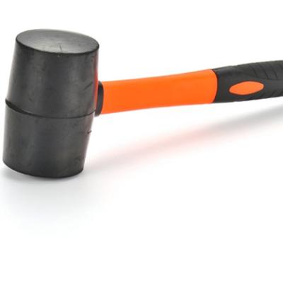 China Rubber machinist hammer mallet with fiberglass handle for sale