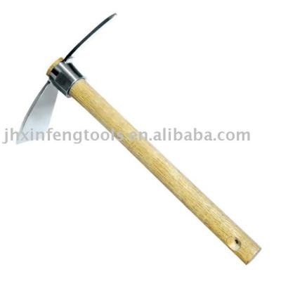 China Stainless Digging Tool Two Way Garden Hand Pick Hoe for sale