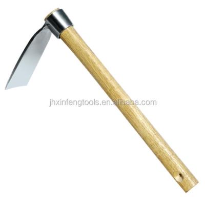 China Carbon steel the factory direct sale mini steel hoe with wooden handle for sale