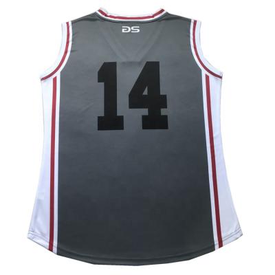 China 100% Custom Logo Jerseys Sublimation Youth Basketball Uniform Antibacterial Polyester Fiber Basketball Tank Top for sale