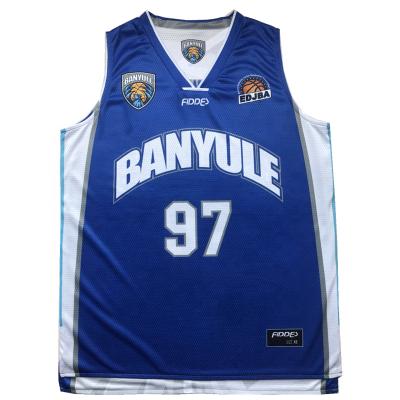 China Good Quality Antibacterial Customized 100% Polyester Sublimated Reversible Basketball Team Name Basketball Jersey Uniform for sale