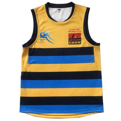 China Custom Sleeveless Sublimated AFL Antibacterial Tops Hot Sale AFL Soccer Singlet AFL Jumper Hot Sale AFL Club Reversible Singlet for sale