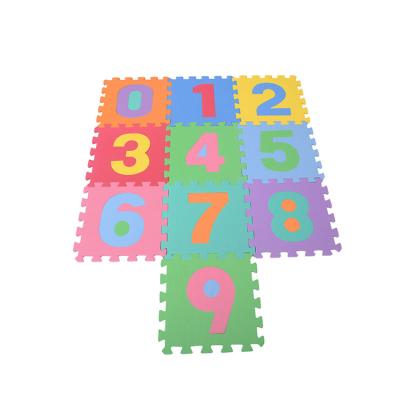 China Wholesale Good Flexibility 9pcs Digital Baby Game EVA Foam Puzzle Mat for sale