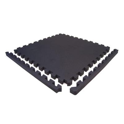 China Eva Foam Black Puzzle Mat T Interlocking Mat High Quality Grit Black Martial Arts for sale