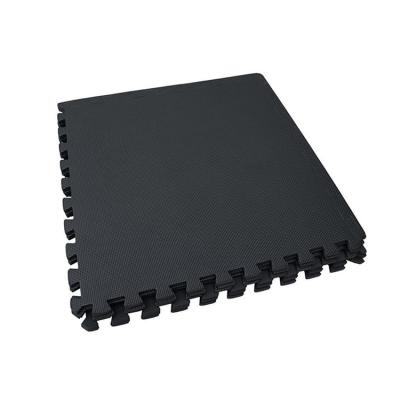 China Black Coupling EVA Rubber Floor Gym Mat Durable T-Grain Coupling Mat for sale