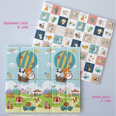 China Eco-Friendly Educational Toy Baby Mat Anti-Slip Game Mat Folding XPE Play Crawling Double Side Mat for sale