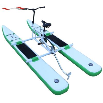 China New Lightweight PVC White Color Sea Sports Booster Water Bike Peddle Bicycle Guangdong for sale