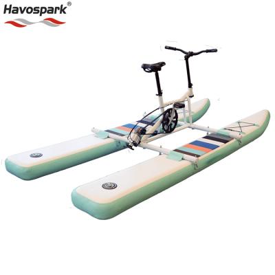 China High Quality Double Family Inflatable Water Bike Double Pedal PVC Equipment Water Pedal Boat Adult Leisure Outdoors for sale