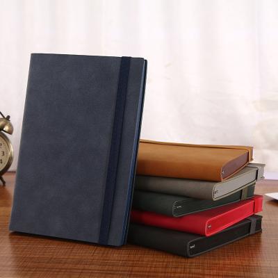 China Different Design B5 Colors PU Leather Notebook Hardcover Notebook Diary Notebook Set With A Pen for sale