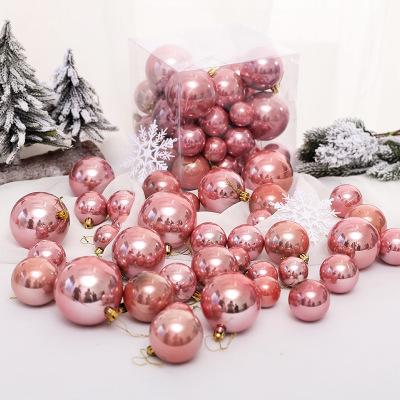 China Decoration 3 cm 4 cm 6 cm 8 cm Wholesale Custom Hand Painted Flat Plastic Bauble Christmas Baubles for sale