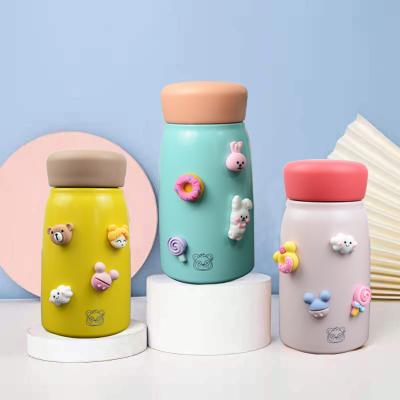 China Student Cute Portable Small Stainless Steel Cartoon Bloated Belly Flask Wholesale PORTABLE Vacuum Insulated Bottle for sale