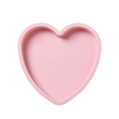 China Factory Supply 8 Inch Fruit Cake Mold Viable Heart Shaped Non Stick Silica Gel Mold Household Baking Tools for sale