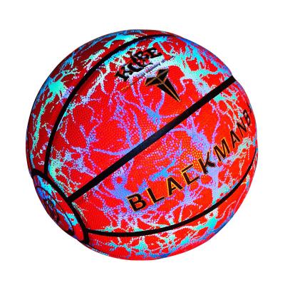 China YeahShoot Gym Basketball Night Light Up Hologram Basketball Indoor Official Indoor Luminous Size 7 Reflective Basketball Balls for sale