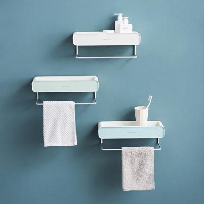 China Amazon Wholesale 2022 Hot Selling Plastic Bathroom Towel Racks Wall Storage Rack for sale