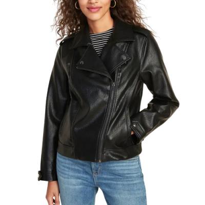 China High Quality Lovely Girls PU Leather Jackets Women Turn-down Collar Breathable Leather Jackets Womens for sale