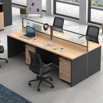 China LANRAN Furniture Office Whiteboard 4 People Workstation Scratch Resistant Table Office Computer Table for sale