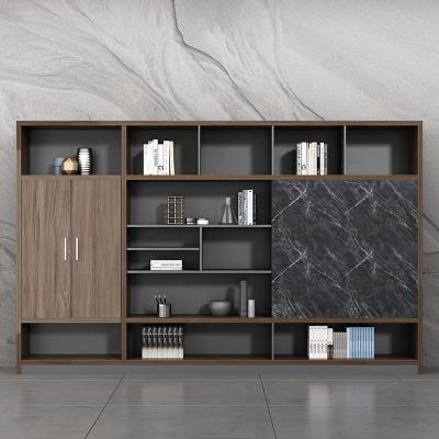 China LANRAN E1 MFC China Modern 5 Panel Door Bookcase Book Shelves Bookcase Office Furniture for sale