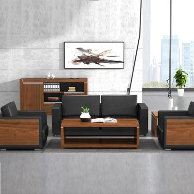 China eco-friendly & LANRAN Square E1 MFC Panel Walnut Coffee Table Heavy Duty Office Home Office Furniture Set China for sale