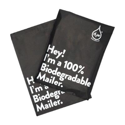 China Black Waterproof Shipping Nice Printing Compostable Personalized Biodegradable Mail Bags for sale