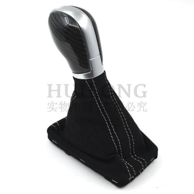 China For Passat B8 Arteon DSG Carbon Fiber Gear Knob Main Gear Shift Knob With Suede Boots For VW Passat B8 Arteon AR (3G5) PASSAT Modification Variant for sale