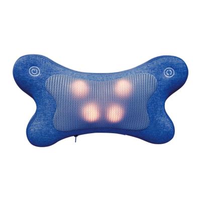 China 2021 CE RoHS Body Massage Neck Pillow Shiatsu Neck Massager Pillow With Heat Kneading Rechargeable Cordless Neck Massager for sale