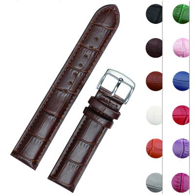 China Custom Brand Luxury Crocodile 22mm Watch Band Genuine Leather Watch Band 20mm Genuine Leather Wristband Watchband In Factory Bulk for sale